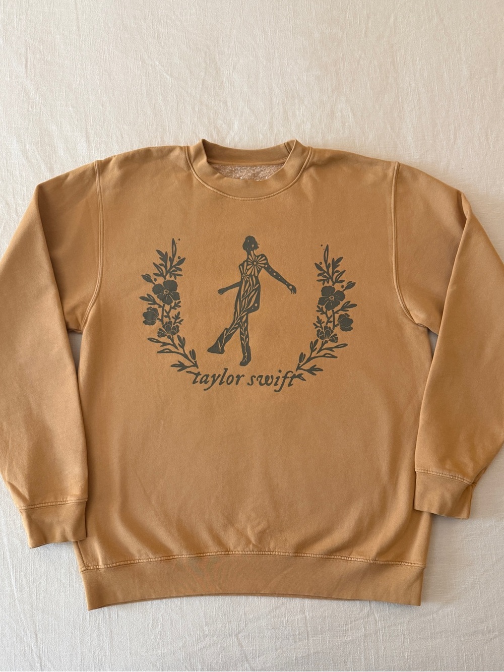 Taylor Swift folklore Tightrope Crewneck Sweatshirt in Light Mustard